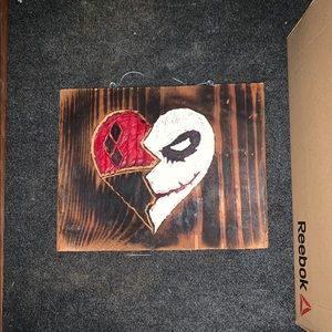 Harley Quinn/the joker wood art